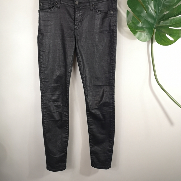 7FAM faux leather coated skinny jeggings - Picture 5 of 11